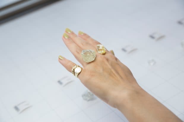 Raw diamonds at the De Beers polishing and sorting headquarters in Gaborone, Botswana. Photo: Sophie Elgort/Courtesy of Forevermark