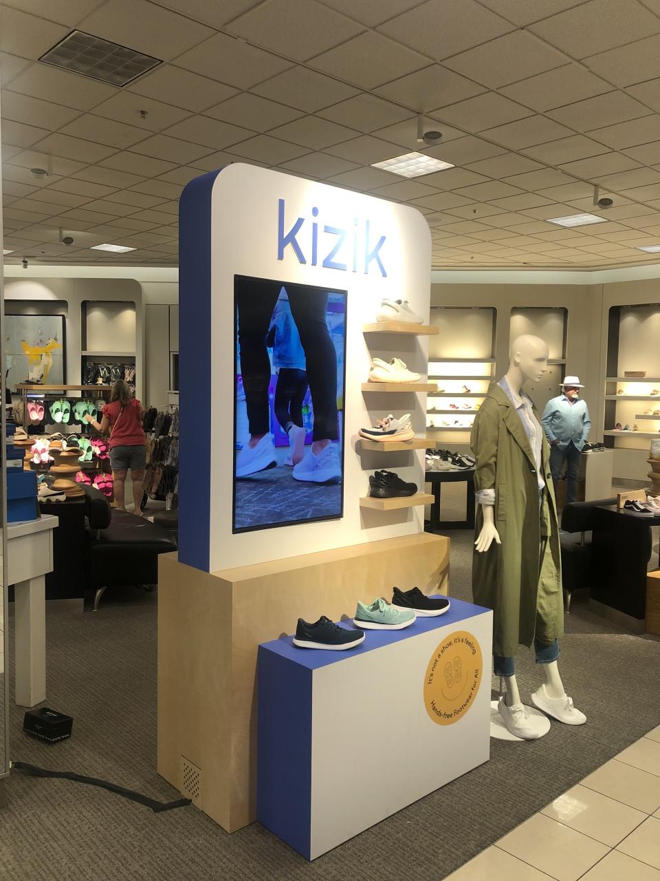 The Kizik display at Nordstrom.