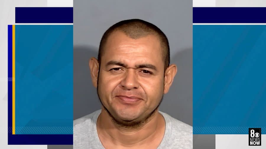 <em>Rigoberto Osorio, 48, faces charges of duty to stop at the scene of an accident (death), destroying/concealing evidence, and driving without a license. (LVMPD)</em>