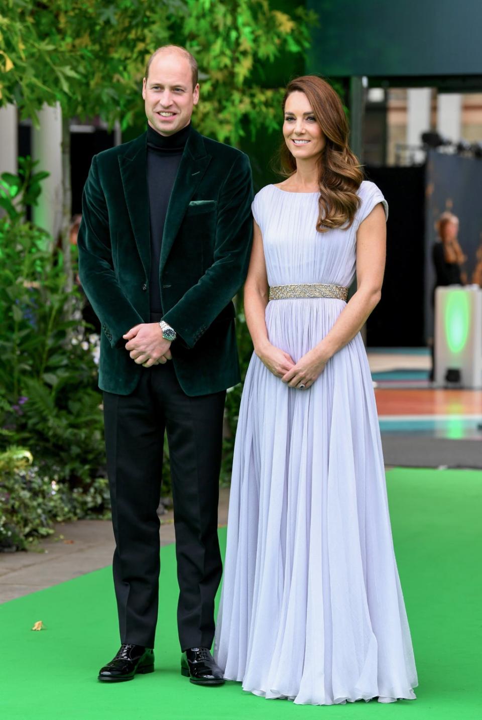 Prince William and Kate Middleton both wore recycled outfits (Joe Maher/Getty)