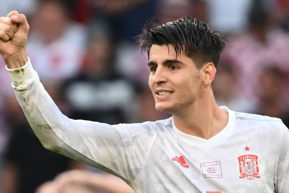 Alvaro Morata scored a crucial goal in extra-time for Spain against Croatia at Euro 2020 (POOL/AFP via Getty Images)