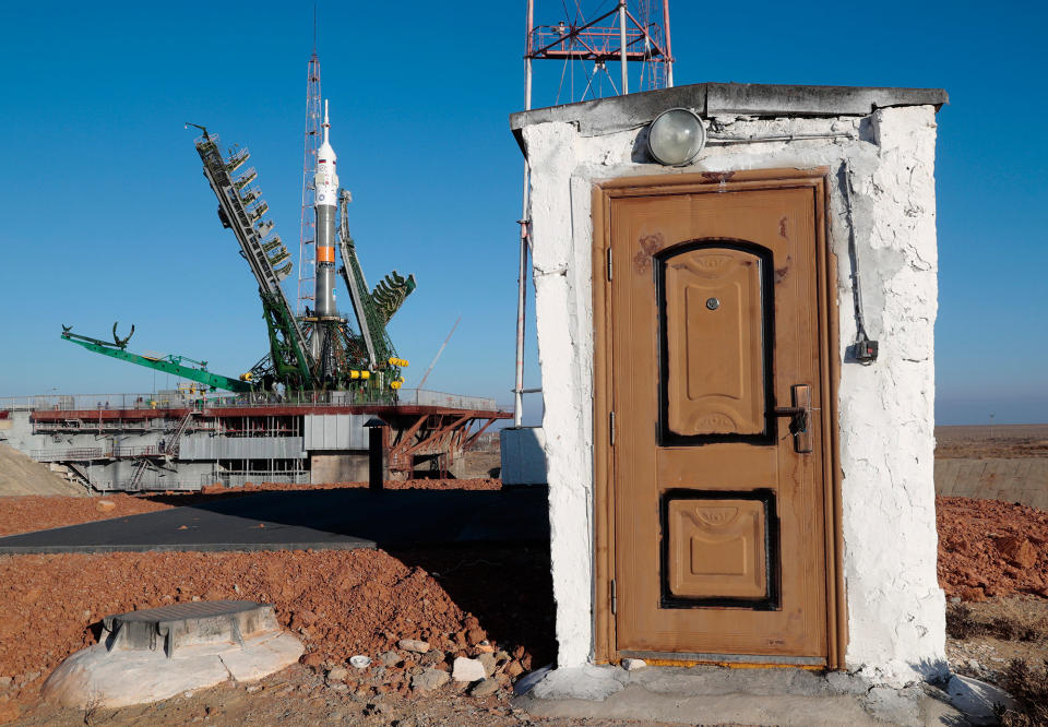 Launch pad at the Baikonur cosmodrome, Kazakhstan