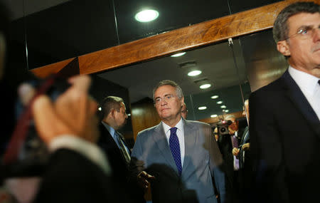 Brazil's Senate President Renan Calheiros leaves his office in Brasilia, Brazil December 6, 2016. REUTERS/Adriano Machado