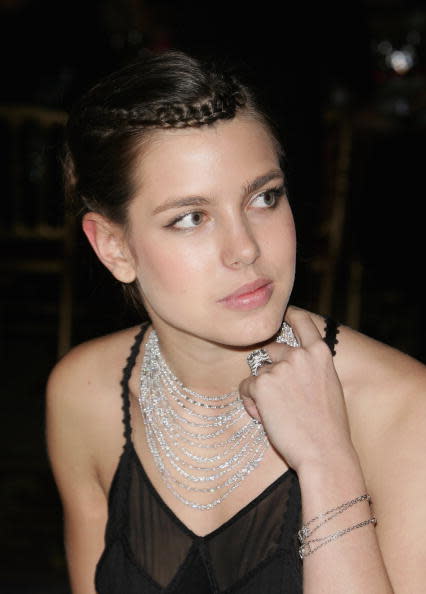 <p>Charlotte Casiraghi, granddaughter of style icon Princess Grace Kelly, shows off a braid as her crowning glory.</p>