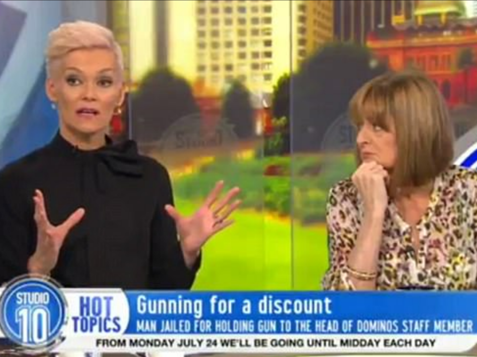 Jessica Rowe's co-hosts appeared shocked by her admission. Source: Channel 10