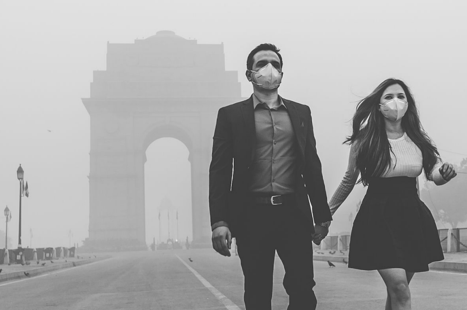 The thought-provoking shoot highlights the disturbing smog in India. Photo: Banjara Studios