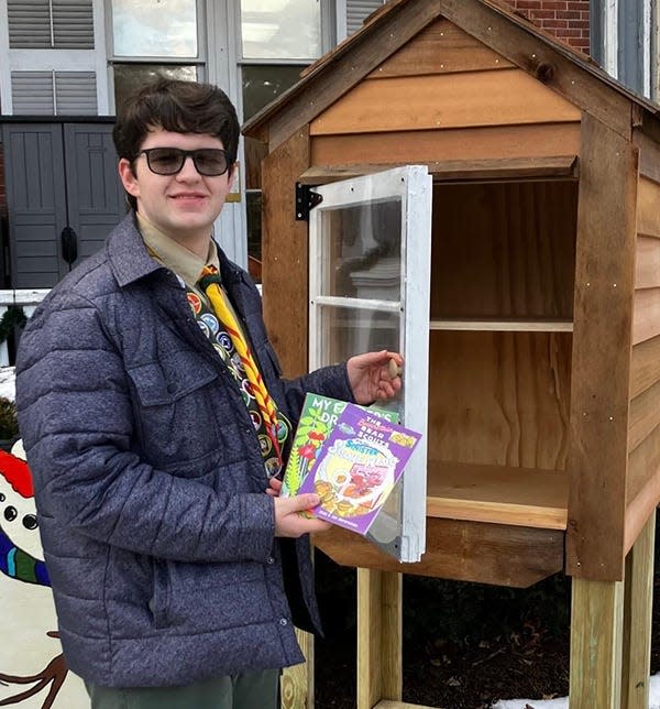 Brodie Cole just recently completed his Eagle Scout project, which is a "Little Free Library" for the Wayne County Public Library in Honesdale. Brodie also donated the very first book, which is entitled "The Berenstain Bears Scouts and the Missing Merit Badge."
