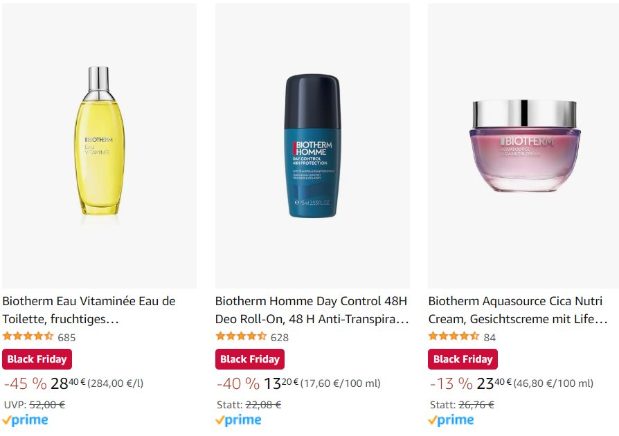 Biotherm-Produkte zum Black-Friday-Preis - jetzt auf Amazon (Bild: Amazon)