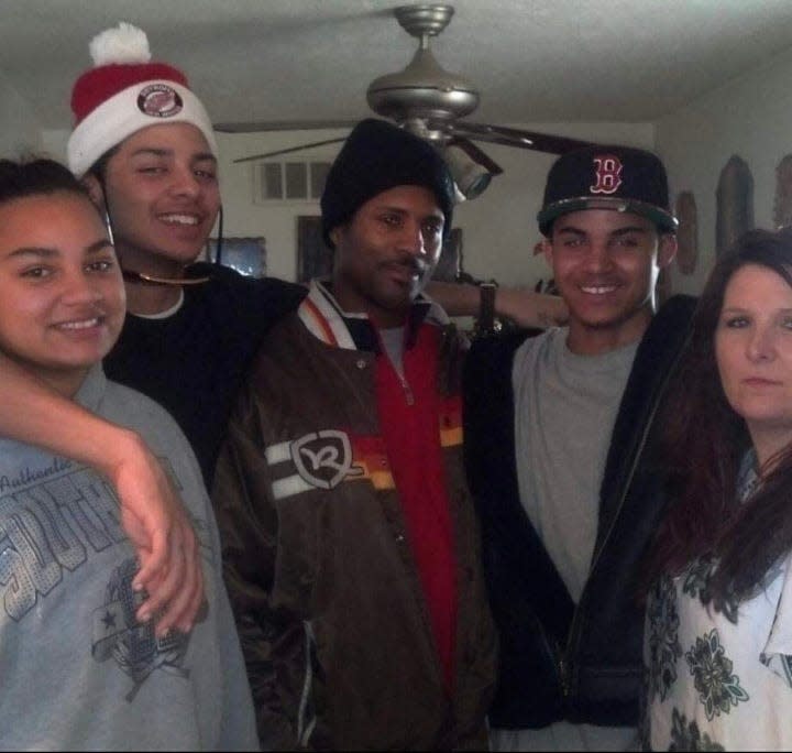 Family members Lexy Brown, Vernon Brown, Steve Roper, Devante Brown and Michelle Roper.