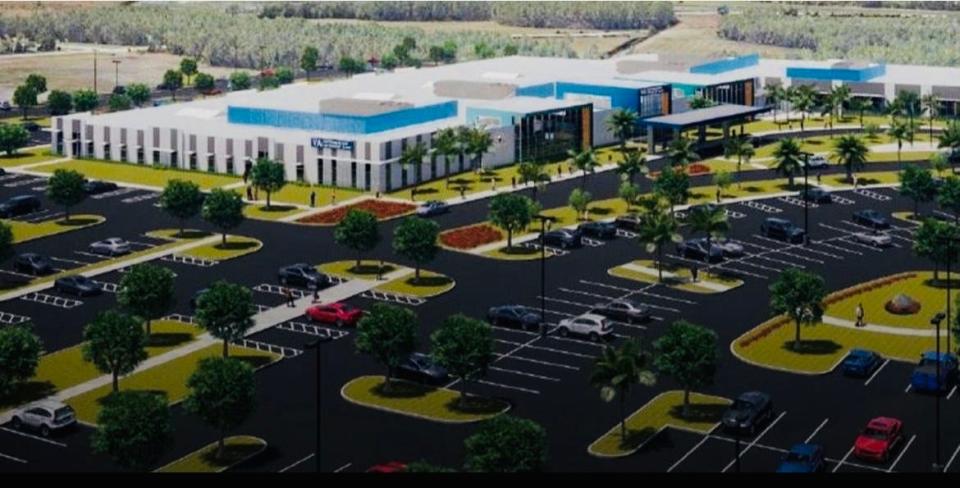 This is a rendering of the new Veterans Affairs multi-specialty clinic under construction at 1776 N. Williamson Blvd. in Daytona Beach. The 131,000-square-foot clinic is set to open May 8, 2024.