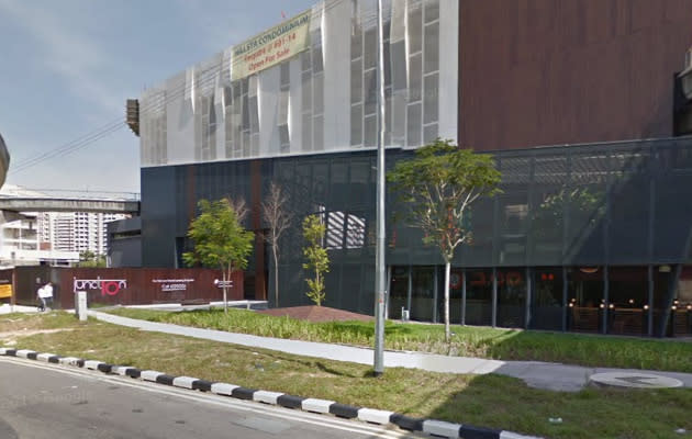 Fire broke out in the wee hours of Wednesday morning at a construction site near shopping mall Junction 10, formerly known as Ten Mile Junction, in Bukit Panjang. (Google Street View Screengrab)