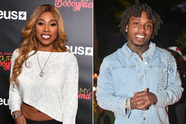 <p>Paras Griffin/Getty; Prince Williams/WireImage</p> Deiondra Sanders and Jacquees