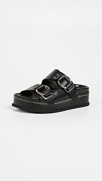 6) Freida Platform Buckle Slide