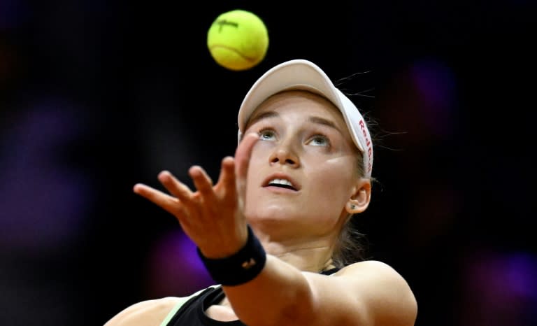 Kazakhstan's Elena Rybakina beat Ukraine's Marta Kostyuk in straight sets to win the Stuttgart Open on Sunday. (THOMAS KIENZLE)