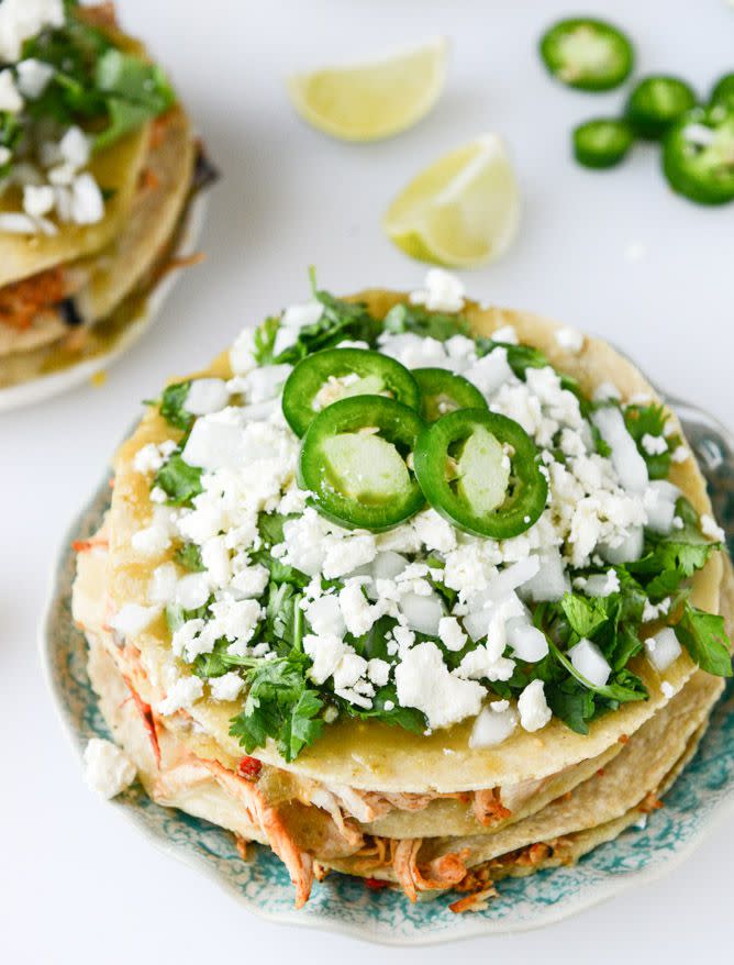 Roasted Chipotle Chicken Taco Stacks