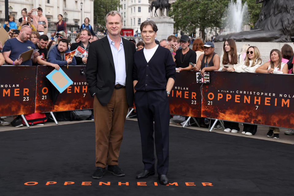 Christopher Nolan and Cillian Murphy attend the London Photocall for Universal Pictures' 