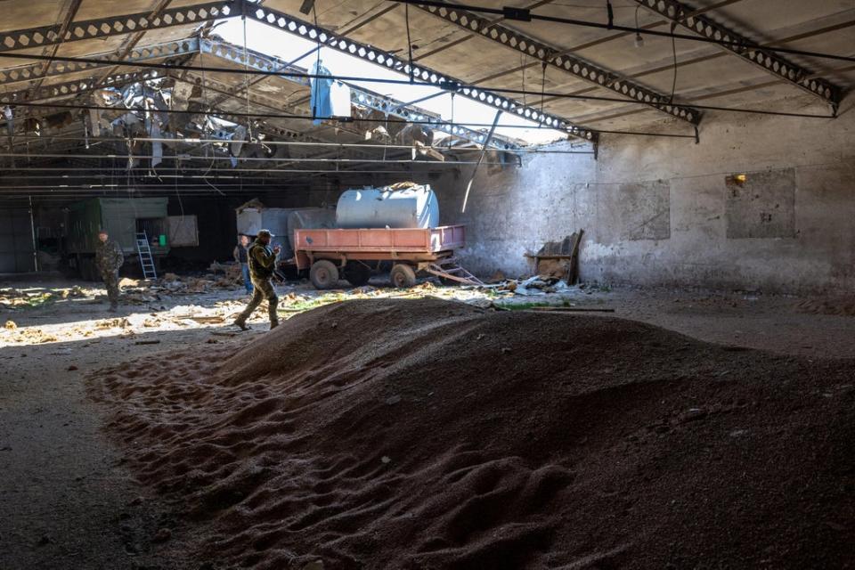 25 million tonnes of grain are held in storage in Ukraine, clogging up vital space for this year’s harvest (Getty)