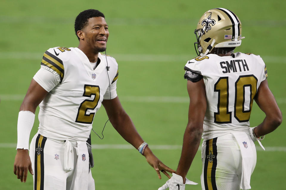 Saints quarterback Jameis Winston enjoyed beating his former team. (Photo by Christian Petersen/Getty Images)