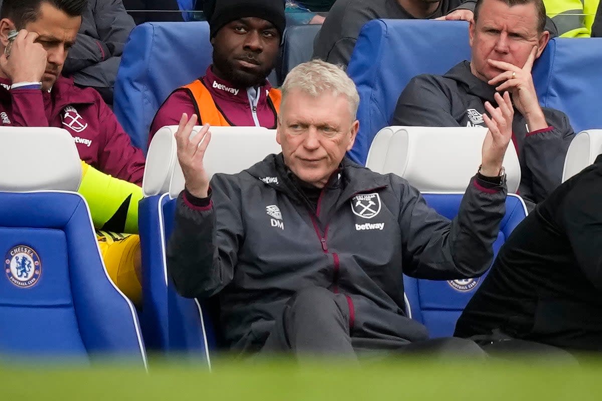 Moyes is widely expected to leave West Ham this summer (AP)
