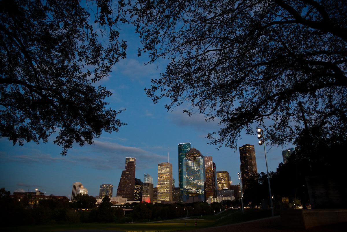 The Houston skyline in November, 2017.