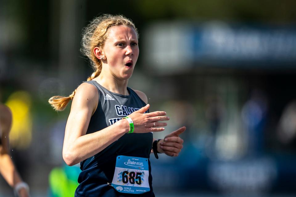 Calamus-Wheatland's Noelle Steines won the Drake Relays in April. On Thursday, she added a Class 1A state title in the girls 3000.