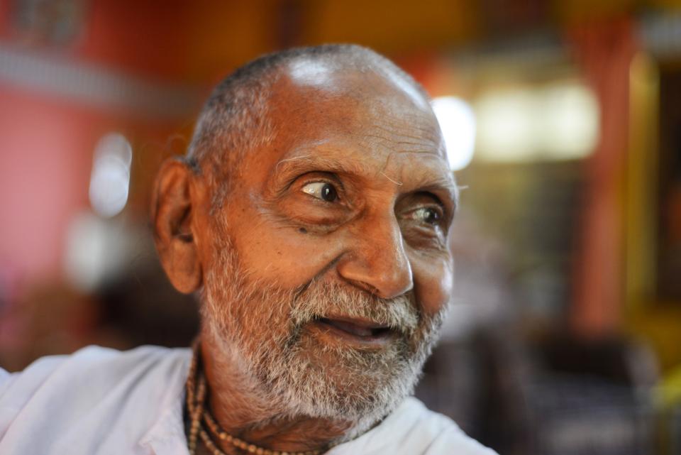 Indian monk Swami Sivananda whose passport lists his birth year as 1896, making him 123 years old. 