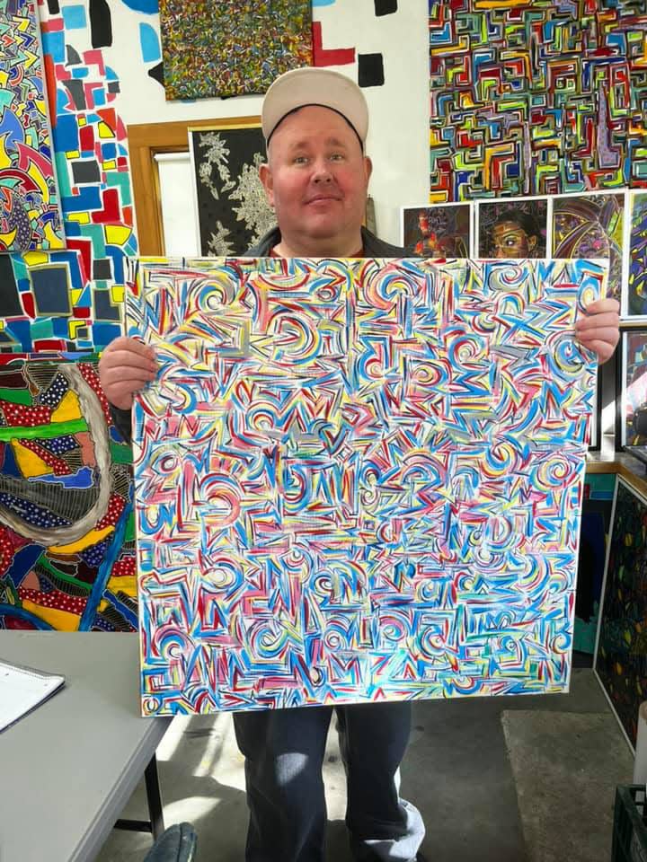Cale Griffith with one of his pieces.