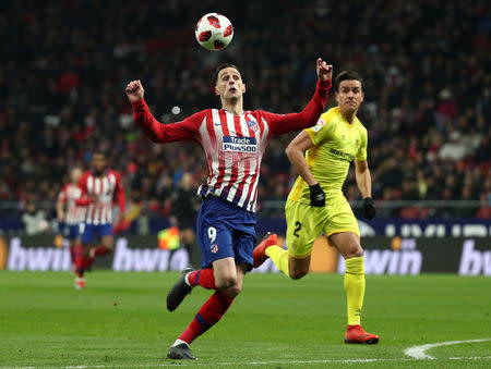 Soccer Football - Copa del Rey - Round of 16 - Second Leg - Atletico Madrid v Girona - Wanda Metropolitano, Madrid, Spain - January 16, 2019 Atletico Madrid's Nikola Kalinic in action before scoring their first goal REUTERS/Sergio Perez