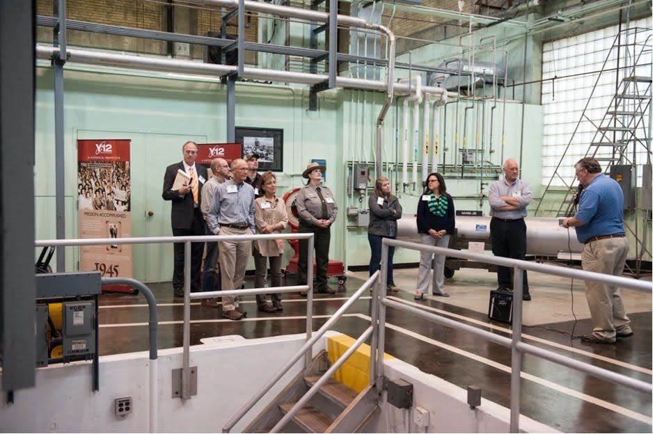 The Manhattan Project National Historical Park tour of Building 9731 at the Y-12 National Security Complex .