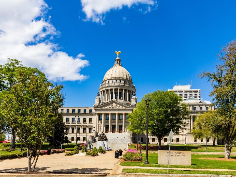 Mississippi Capitol Building in Jackson, Mississippi.