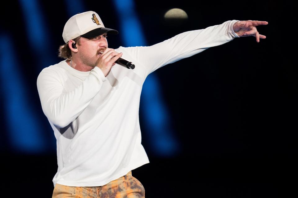 Morgan Wallen performs during his One Night at a Time Tour concert at Nissan Stadium in Nashville, Tenn., Thursday, May 2, 2024.