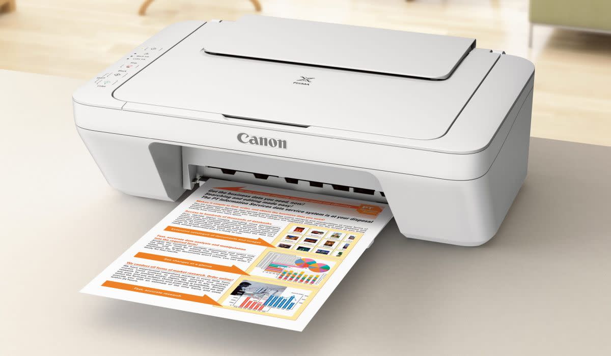 Print, scan and copy in color for about the price of a couple pizzas. (Photo: Canon)