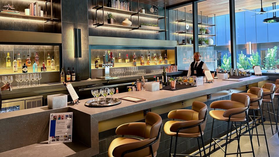 The Reserve whiskey bar has a variety of whiskeys and cocktails on offer. - Andrew Kunesh/CNN Underscored