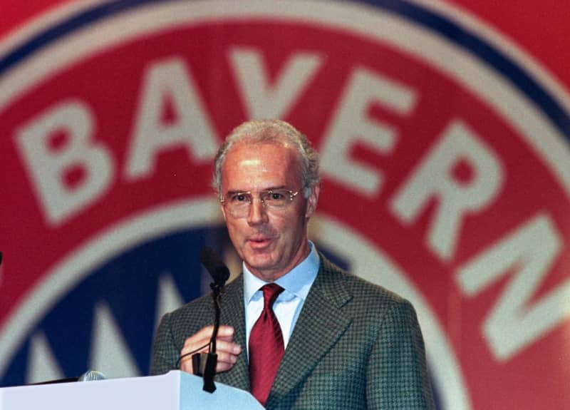 Franz Beckenbauer, then President of FC Bayern Munich, speaks during the club's Annual General Meeting in the Olympic Hall. Franz Beckenbauer, considered the greatest German football legend, died on Sunday at the age of 78, his family told  dpa on Monday. Jan Nienheysen/dpa