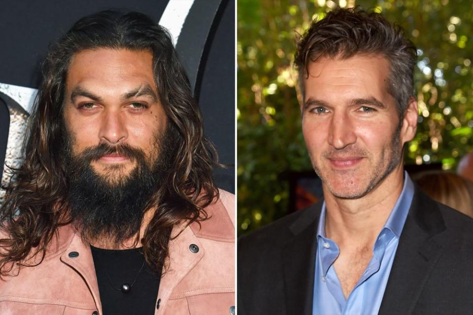 Jason Momoa (left) and David Benioff | Jeff Kravitz/FilmMagic; Kevin Winter/Getty