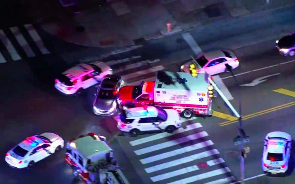 Police eventually halted the ambulance after a low-speed pursuit through the city - AP