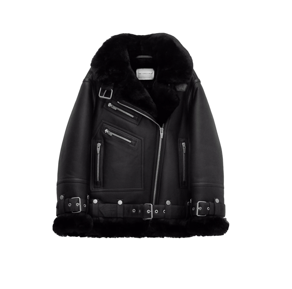 Moya Leather & Shearling Moto Jacket