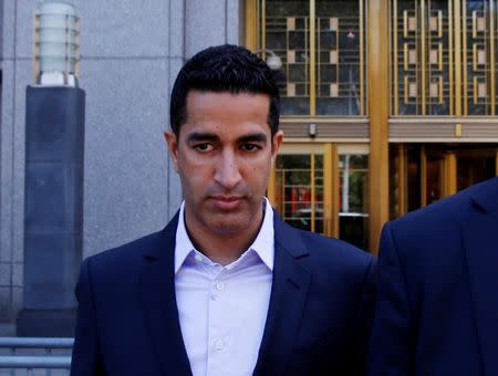 Sanjay Valvani departs Federal Court after a hearing following his arrest in New York, U.S., June 15, 2016. REUTERS/Lucas Jackson/File Photo