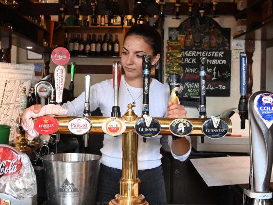 Pub staff get ready for reopening on