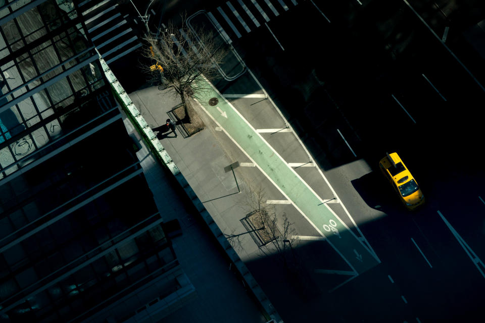 Image: Empty Manhattan street (Jeenah Moon / Reuters)