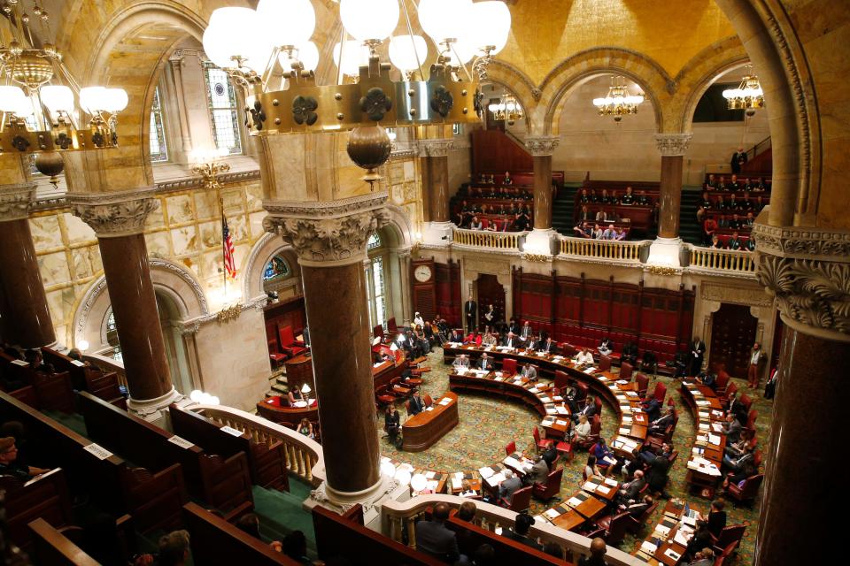 The New York State Senate Chamber in Albany on May 20, 2019. 