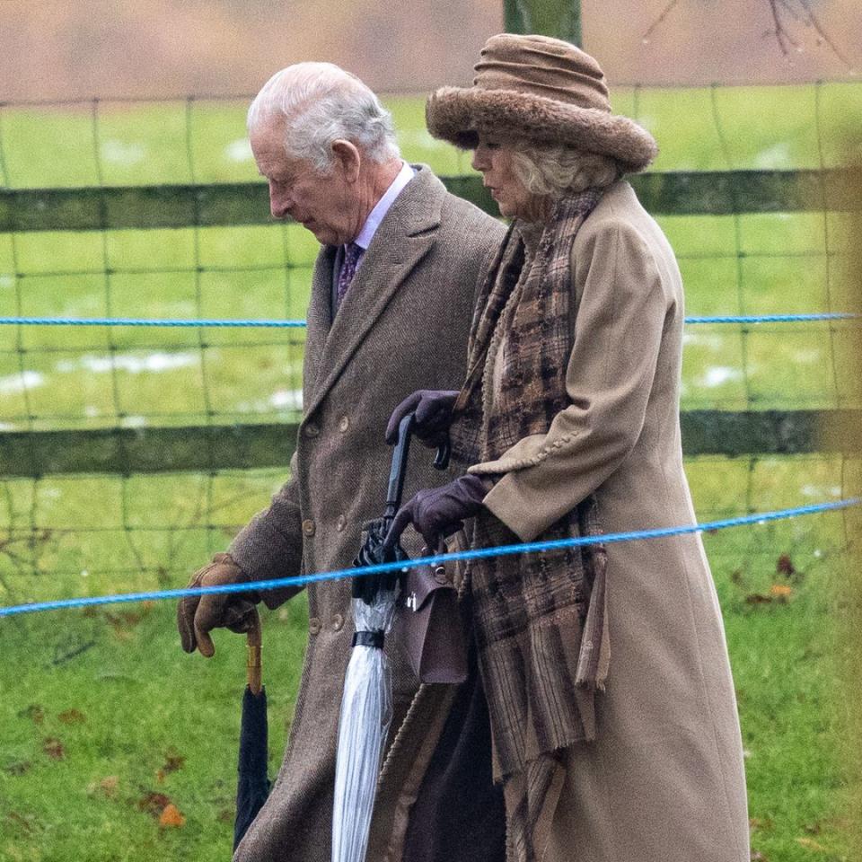 King Charles puts on a brave face as he attends church at Sandringham