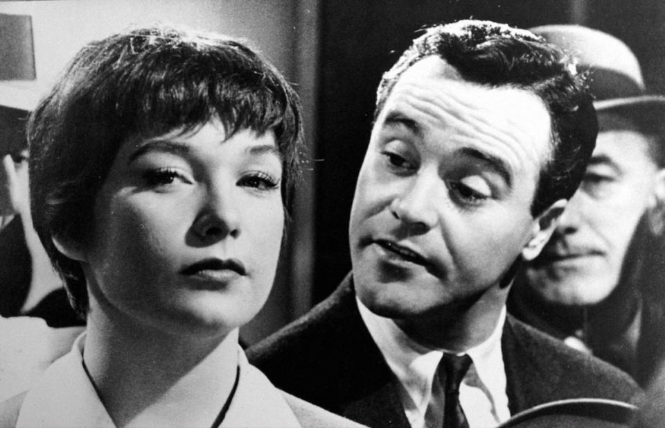 An elevator operator (Shirley MacLaine) is the object of affection for a lonely office worker (Jack Lemmon) in Billy Wilder's 1960 film "The Apartment."
