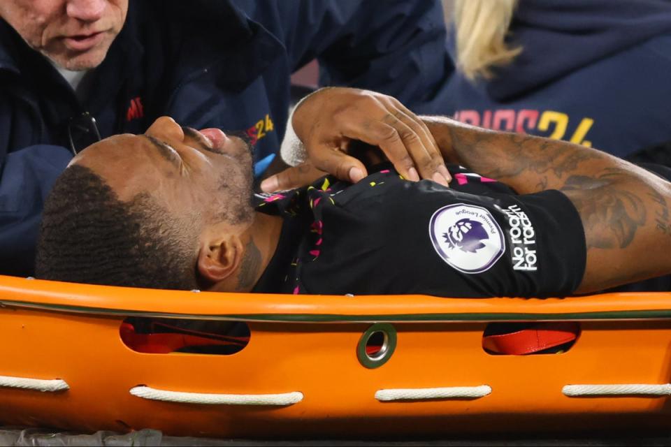 Recovery: Ivan Toney avoided significant injury after being stretchered off against West Ham on Friday  (Getty Images)