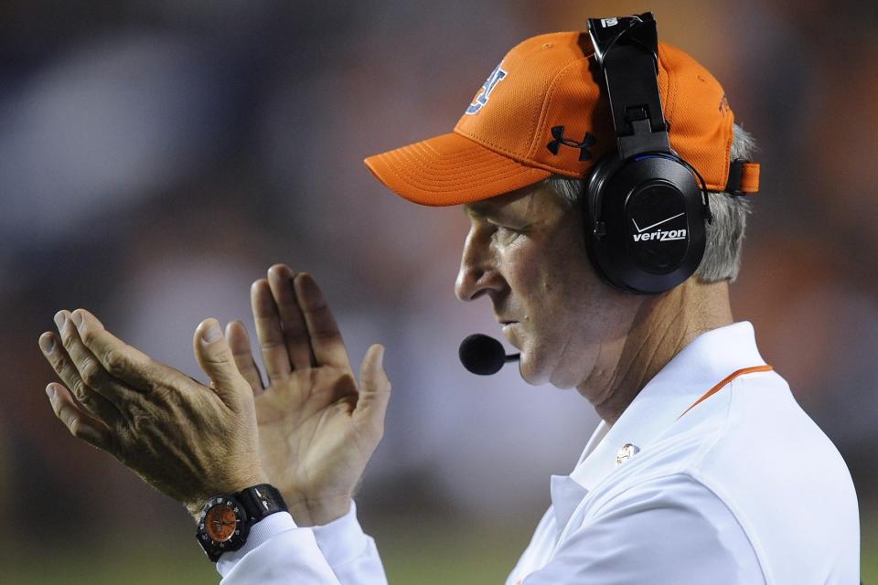 Auburn head football coach Tommy Tuberville during the loss to Arkansas in Auburn, Ala. on Saturday October 11, 2008.(Montgomery Advertiser, Mickey Welsh)