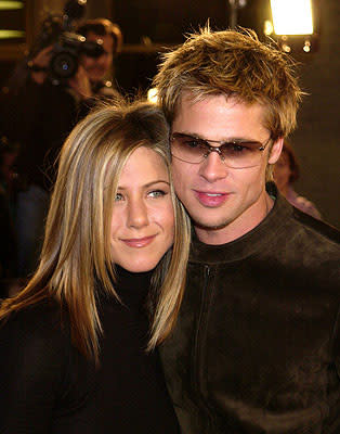 Jennifer Aniston and Brad Pitt at the Westwood premiere of Spy Game