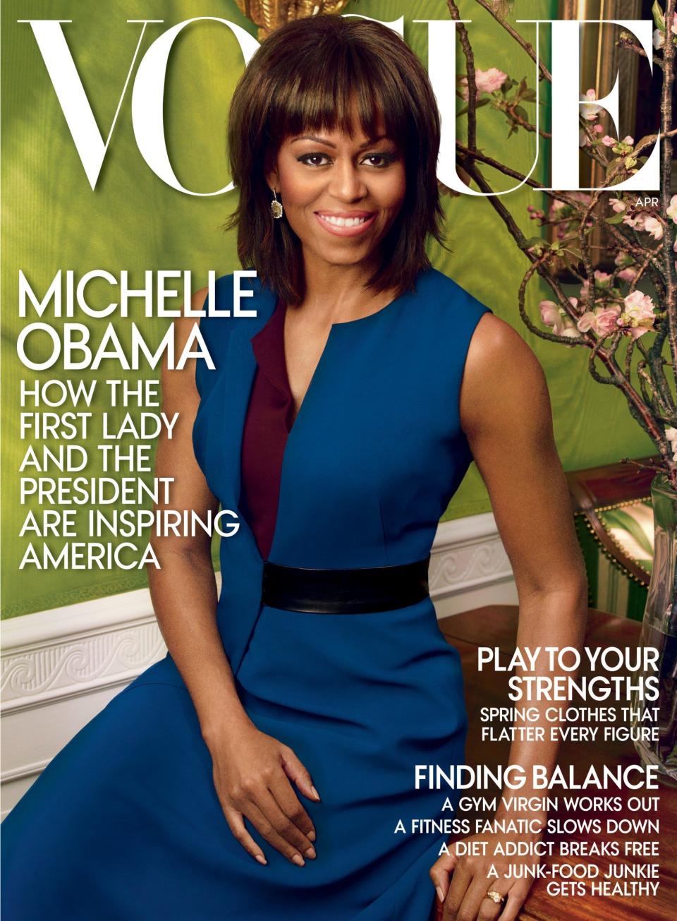 Michelle Obama on the cover of the April 2013 issue of Vogue. - Vogue