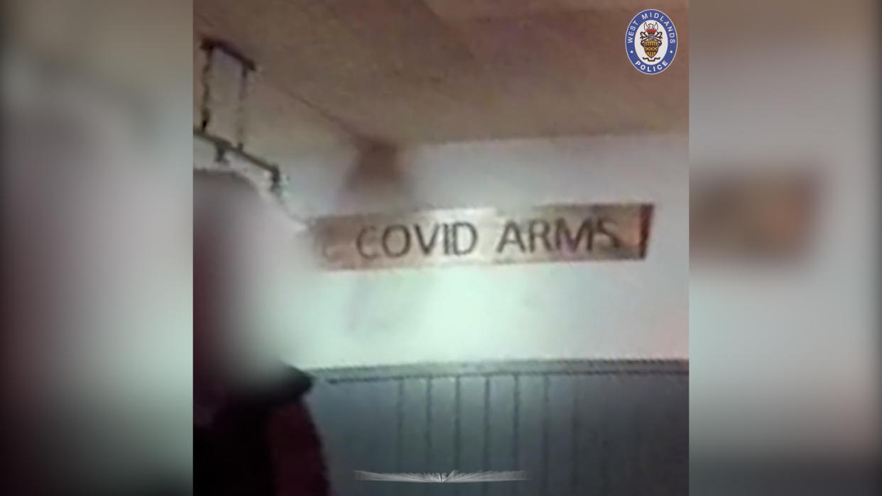 'The Covid Arms' was discovered in Dudley Port 