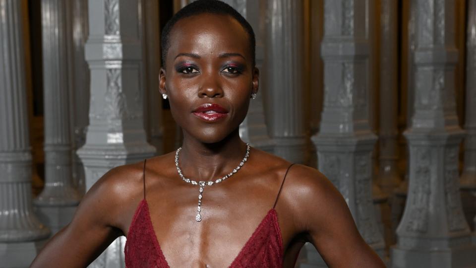 los angeles, california november 04 lupita nyongo, wearing gucci, attends the 2023 lacma artfilm gala, presented by gucci at los angeles county museum of art on november 04, 2023 in los angeles, california photo by michael kovacgetty images for lacma