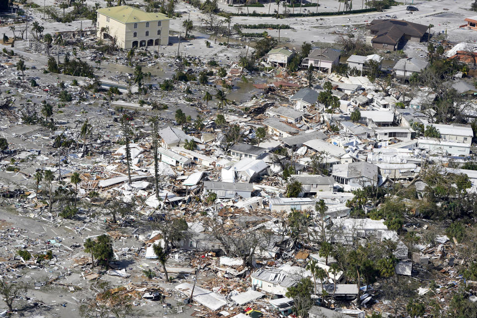 Hurricane Ian aftermath, homes houses destroyed, property destruction (Wilfredo Lee / AP)